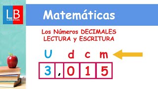 Los Números DECIMALES LECTURA y ESCRITURA ✔👩‍🏫 PRIMARIA [upl. by Lucia]