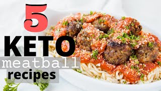 5 KETO MEATBALL RECIPES  AIR FRYER  OVEN  STOVE Italian Taco Pizza Buffalo Chicken amp Asian [upl. by Fital271]