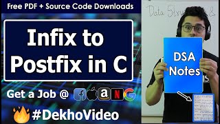 Coding Infix to Postfix in C using Stack [upl. by Aivlis]