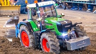 Incredible RC tractor at work on a field Stunning detailed farming machine [upl. by Notsur]