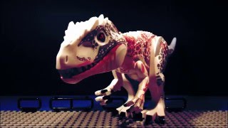 LEGO INDOMINUS REX VS T REX JURASSIC WORLD ANIMATION Full HD [upl. by Wilbur]