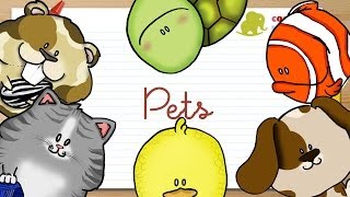 PETS FOR KIDS LAS MASCOTAS EN INGLÉS Y SUS SONIDOS [upl. by Adyl641]