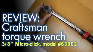 Product Review Craftsman Micro Clicker Torque Wrench 38quot [upl. by Letnoj]