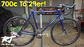 700c to 29er Wheel Conversion  DIY Gravel Bike Update [upl. by Cia200]