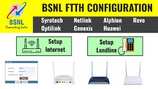 HOW TO CONFIGURE BSNL FTTH ONT ROUTER  MODEM Optical Fiber Internet and Free call VoIP [upl. by Narrat]