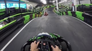 Racing Electric Go Karts At 35 MPH  Andretti Indoor Kart amp Games Orlando [upl. by Aleksandr]