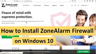 How to install ZoneAlarm Firewall on Windows 10 [upl. by Hardwick]