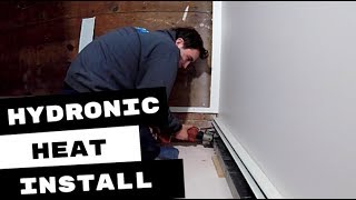 PLUMBING APPRENTICES FIRST HYDRONIC BASEBOARD INSTALLATION [upl. by Eaner]