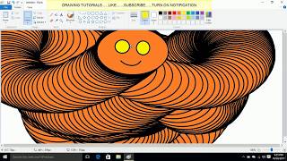 how to draw snake in paint [upl. by Lorrad]