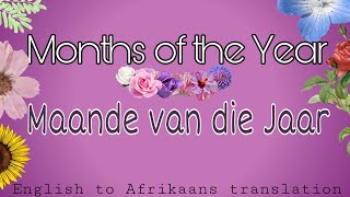 Maande Van Die Jaar  English to Afrikaans Translation [upl. by Eenhat]