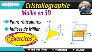 Plans réticulaires et indices de Miller exercices [upl. by Aerdnaxela]