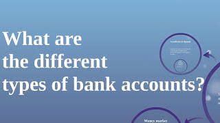 What are The Different Types of Bank Accounts [upl. by Euqinom]