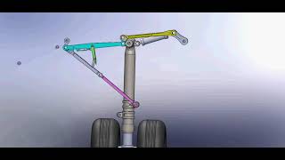 Landing Gear Mechanism in solidwork [upl. by Uhile817]