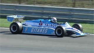 70s 80s Historic Formula 1 Race with Ligier JS17 Matra V12 [upl. by Balthasar964]