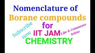 Nomenclature of borane compounds [upl. by Eitnom]