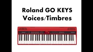 Roland GoKeys GO  61K Sound Demo  Voices  Timbres [upl. by Atillertse]