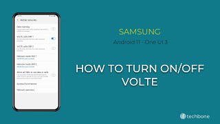 How to Turn OnOff VoLTE  Samsung Android 11  One UI 3 [upl. by Yks]