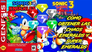 Como conseguir las Esmeraldas en Sonic 3 amp Knuckles 7 Chao Emeralds y 7 Super Emeralds [upl. by Neram]