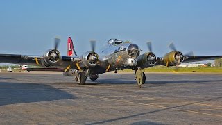 Boeing B17 Flying Fortress flight with cockpit view and ATC [upl. by Casandra616]