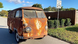 FIRST DRIVE IN OVER 40 YEARS  RESURRECTION RESTORATION 1962 VW Type 2 VanBus VW Kombi [upl. by Bartle]