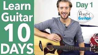 Guitar Lesson 1  Absolute Beginner Start Here Free 10 Day Starter Course [upl. by Akit472]