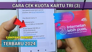 Cara Cek Kuota Tri Terbaru 2024 [upl. by Cale]