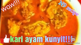 Resepi kari ayam masak kunyit  n9 recipe [upl. by Norward]