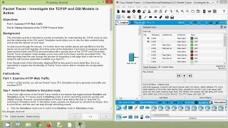 355 Packet Tracer  Investigate the TCPIP and OSI Models in Action [upl. by Dlorej]