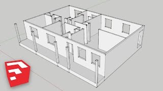 SketchUp 8 Lessons Advanced House Building [upl. by Danzig742]