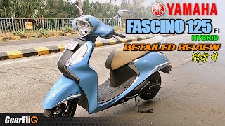 Yamaha Fascino 125 Hybrid  Detailed Review  Hindi  GearFliQ [upl. by Loy]