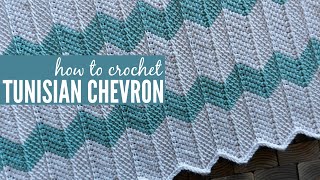 Tunisian Chevron Crochet Tutorial [upl. by Aiyot158]