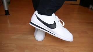 Nike Cortez WHITEBLACK  Unboxing Detailed Look amp On Feet [upl. by Ibed]