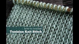 How to Crochet Tunisian Knit Stitch [upl. by Kahlil]