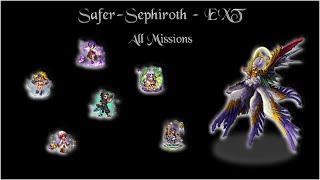 FFBE SaferSephiroth  EXT All Missions [upl. by Ardnazil]