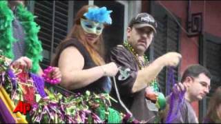 Raw Video Mardi Gras Celebration in New Orleans [upl. by Rednirah448]