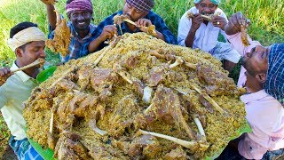 BIRYANI  MUTTON LEG BIRYANI  Mutton Chops Mutton Leg Piece Biryani Recipe Cooking in Village [upl. by Nikkie]