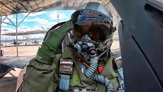 F16 Aggressor Pilots Cockpit View • Nellis AFB Training [upl. by Enilreug732]