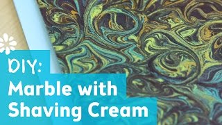 DIY Marble Art with Shaving Cream  Sea Lemon [upl. by Bjorn]