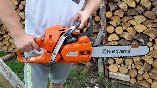 Chainsaw Husqvarna 555 PROFESSIONAL FIRSTSTART [upl. by Sebbie]