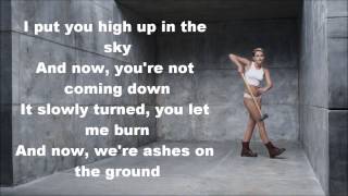 Miley Cyrus  Wrecking Ball Lyrics [upl. by Annavoig650]