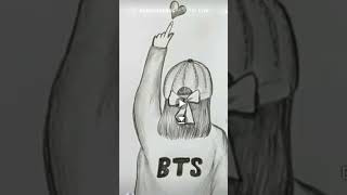 Bamaniya Shivangi BTS army drawing 🥰🥰🥰 [upl. by Frerichs]