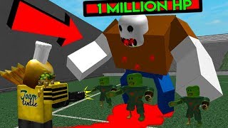 ROBLOX ZOMBIE ATTACK HARD MODE INSANE BOSSES [upl. by Aridnere886]