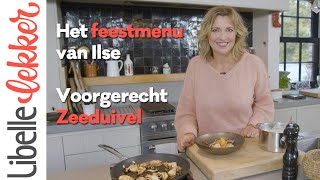 Ilse kookt Feestelijk voorgerecht met vis Gebakken zeeduivel [upl. by Aisat]