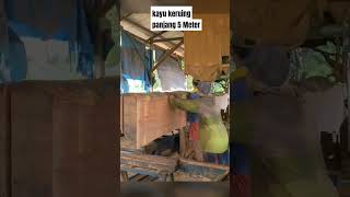 kayu keruing panjang 5M sawmill woodworking [upl. by Devinna]