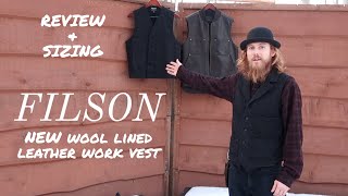 New FILSON Wool Lined Leather Work Vest amp Mackinaw Wool Vests [upl. by Saberhagen]