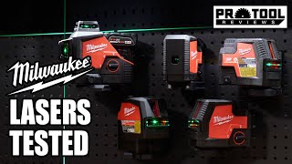 Milwaukee Green Laser Levels  M12 amp RedLithium USB Models [upl. by Aicirtac]