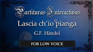 Lascia chio pianga KARAOKE FOR LOW VOICE  Händel  Key C major [upl. by Nahtiek]