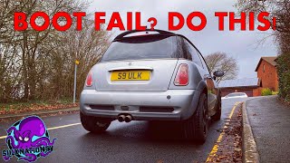 BOOTTAILGATE WONT OPEN DO THIS  R53 MINI COOPER S [upl. by Arak]