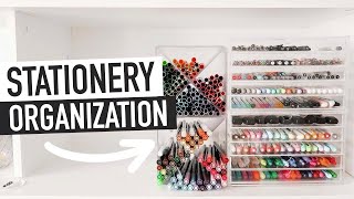 STATIONERY ORGANIZATION TIPS amp IDEAS  home office storage [upl. by Reyem36]