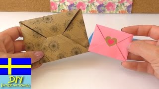 Vik ett sött origami kuvert  super enkelt och snabbt [upl. by Cinderella]